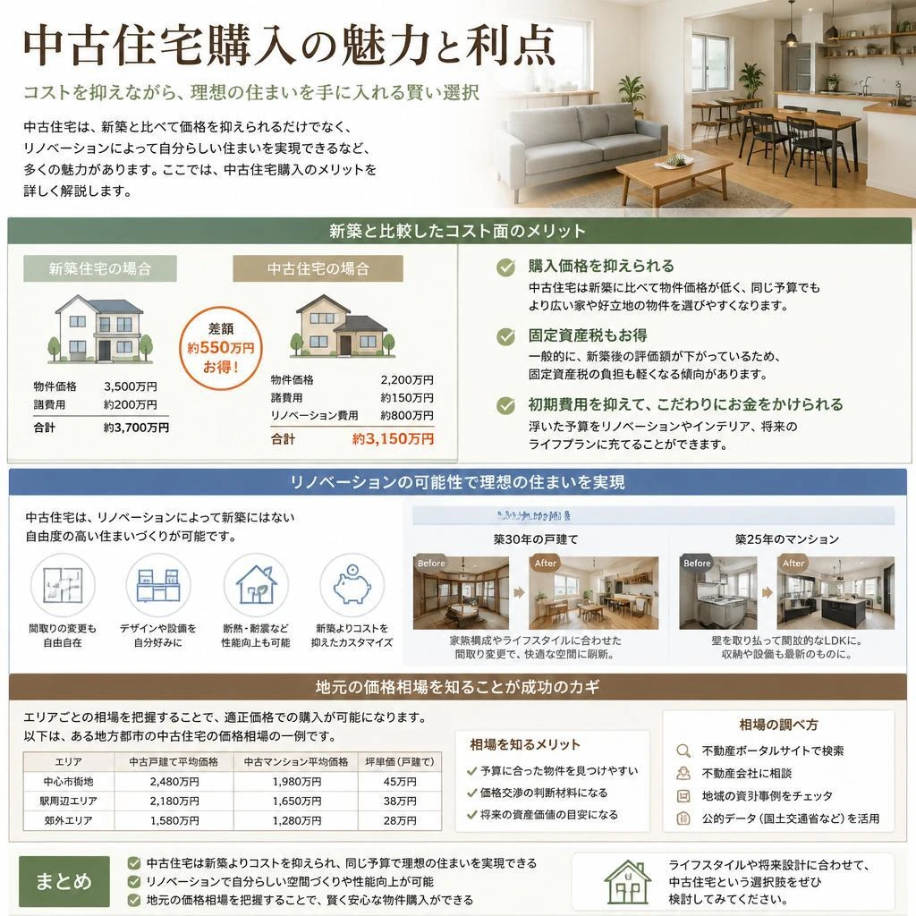 中古住宅のメリット